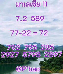 แนวทางหวยมาเลย์ 11/11/66 ชุดที่ 5