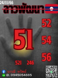 แนวทางหวยลาว 24/11/66 ชุดที่ 14