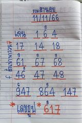 แนวทางหวยฮานอย 11/11/66 ชุดที่ 1
