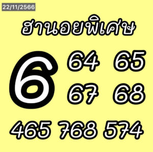 แนวทางหวยฮานอย 22/11/66 ชุดที่ 10