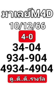 หวยมาเลย์ 10-12-66 ชุด 7
