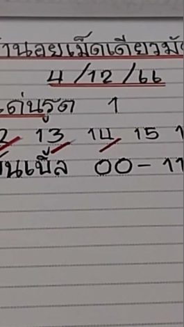 แนวทางหวยฮานอย 4/12/66 ชุด 8