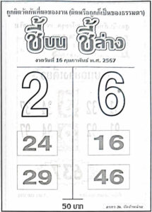 หวยชี้บนชี้ล่าง 16-2-67