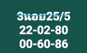 แนวทางหวยฮานอย 25/5/67 ชุดที่ 2