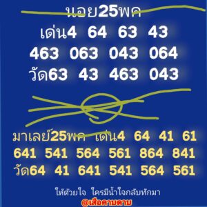 แนวทางหวยฮานอย 25/5/67 ชุดที่ 3