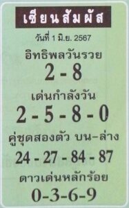 หวยเซียนสัมผัส 1/6/67
