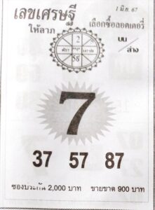 เลขเศรษฐี 1/6/67