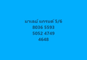แนวทางหวยมาเลย์ 5/6/67 ชุดที่ 8