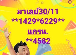 แนวทางหวยมาเลย์ 30/11/67 ชุดที่ 8