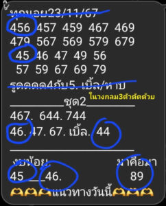 แนวทางหวยฮานอย 23/11/67 ชุดที่ 5