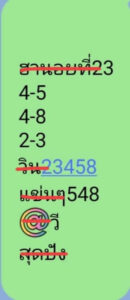 แนวทางหวยฮานอย 23/11/67 ชุดที่ 9
