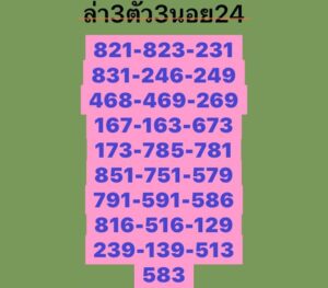 แนวทางหวยฮานอย 24/12/67 ชุดที่ 2