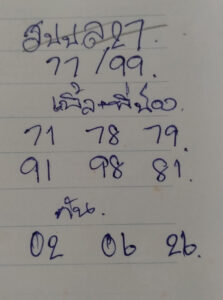 แนวทางหวยลาว 27/12/67 ชุดที่ 5