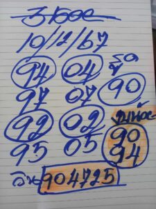 แนวทางหวยฮานอย 10/12/67 ชุดที่ 1