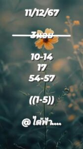 แนวทางหวยฮานอย 11/12/67 ชุดที่ 2