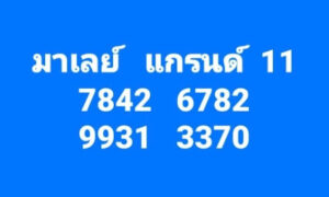 แนวทางหวยมาเลย์ 11/12/67 ชุดที่ 4