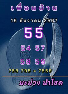 แนวทางหวยลาว 16/12/67 ชุดที่ 8