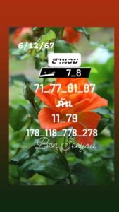 แนวทางหวยฮานอย 6/12/67 ชุดที่ 6