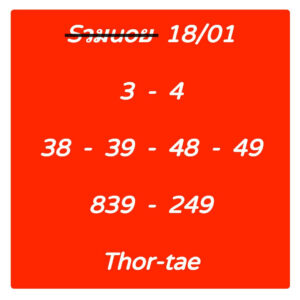 แนวทางหวยฮานอย 18/1/68 ชุดที่ 2
