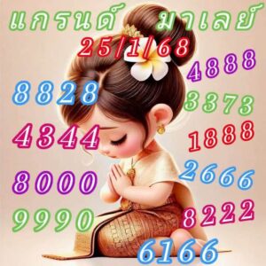 แนวทางหวยมาเลย์ 25/1/68 ชุดที่ 3