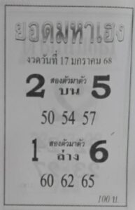 หวยยอดมหาเฮง 17/1/68