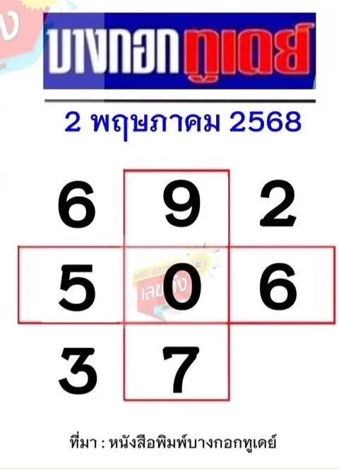 หวยบางกอกทูเดย์ 2/5/68