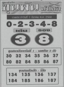 หวยขุนพันนำโชค 1/3/68