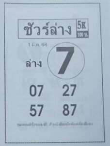 หวยชัวร์ล่าง 1/3/68