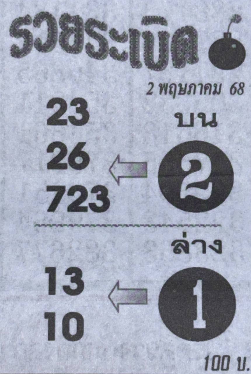 หวยรวยระเบิด 2/5/68