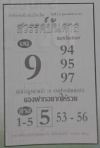 หวยสวรรค์บันดาล 16/2/68