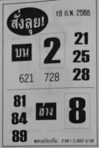 หวยสั่งลุย 16/2/68