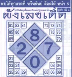 ผังเลขเด็ด 16/4/68