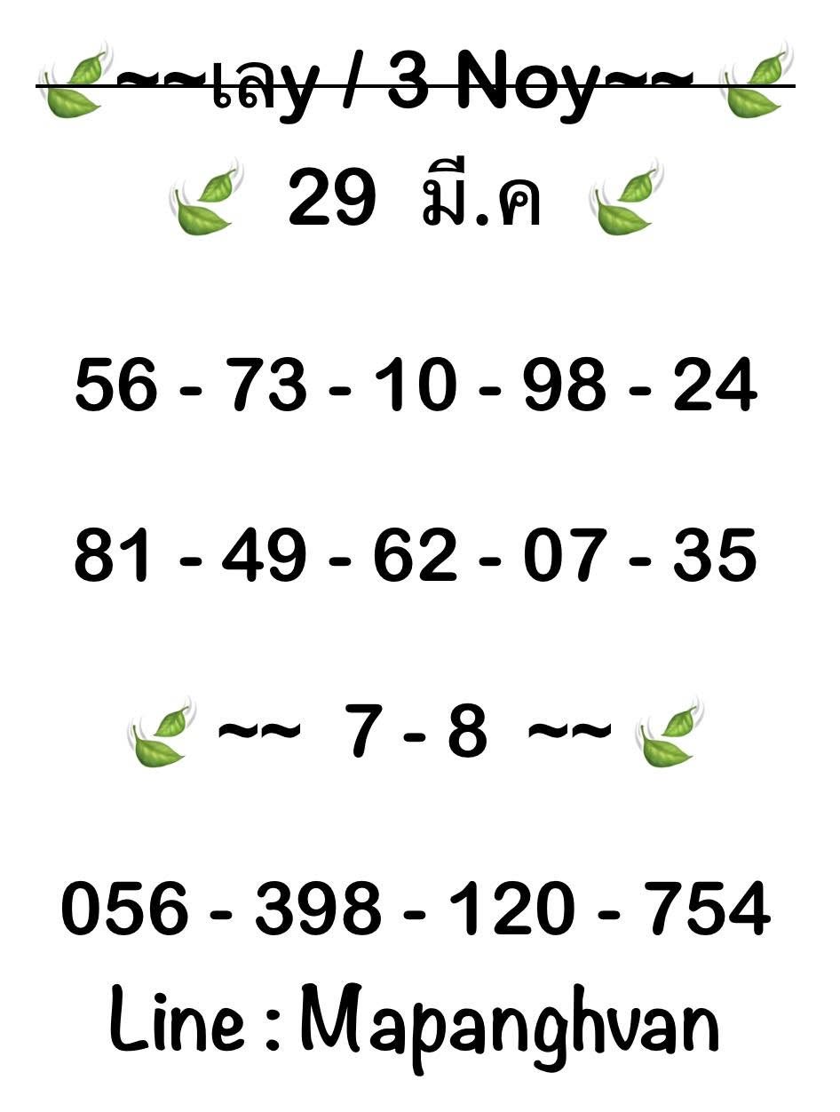 แนวทางหวยมาเลย์ 29/3/68-2