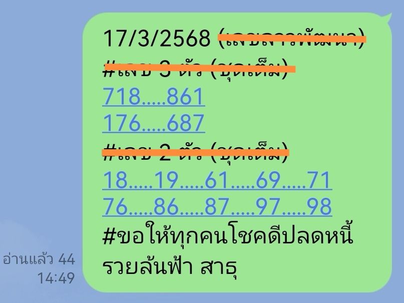 หวยลาว 17-3-68-6