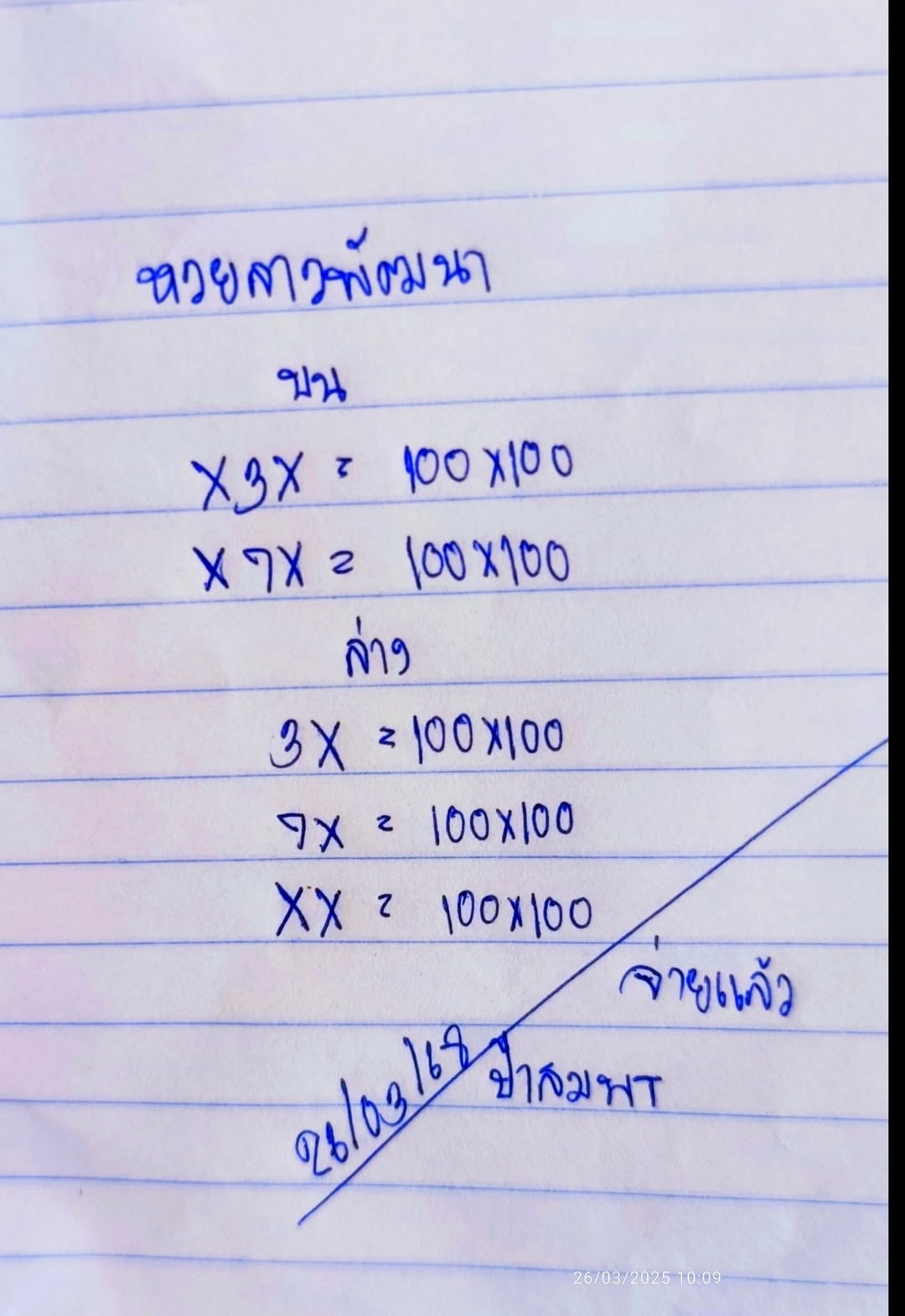 แนวทางหวยลาว 26/3/68