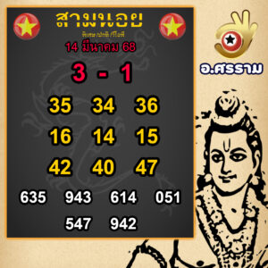 แนวทางหวยฮานอย 14/3/68-6