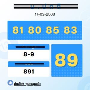 แนวทางหวยฮานอย 17/3/68-7