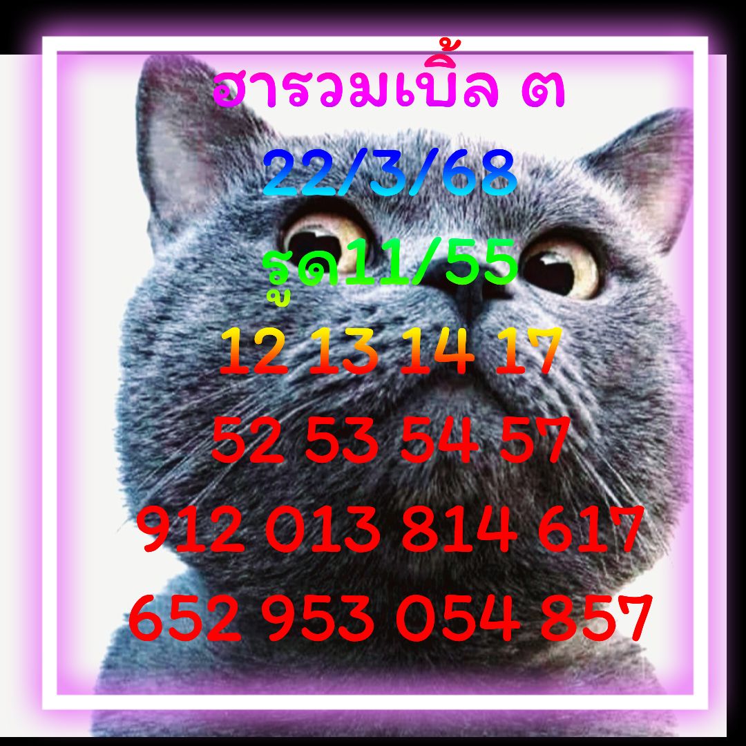 แนวทางหวยมาเลย์ 22-3-68-9