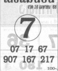 เลขแม่นบน 16/4/68