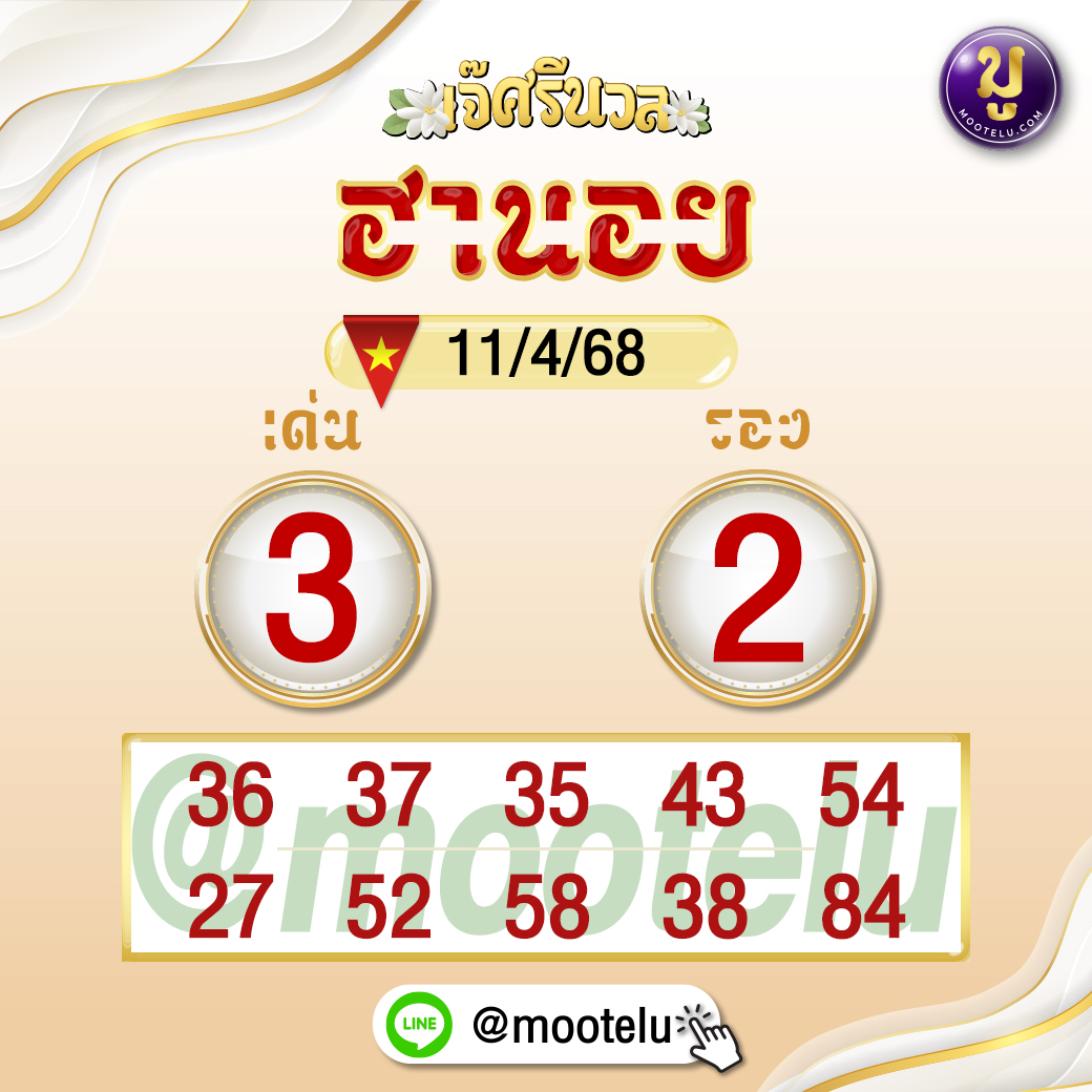 แนวทางหวยฮานอย 11/4/68-5