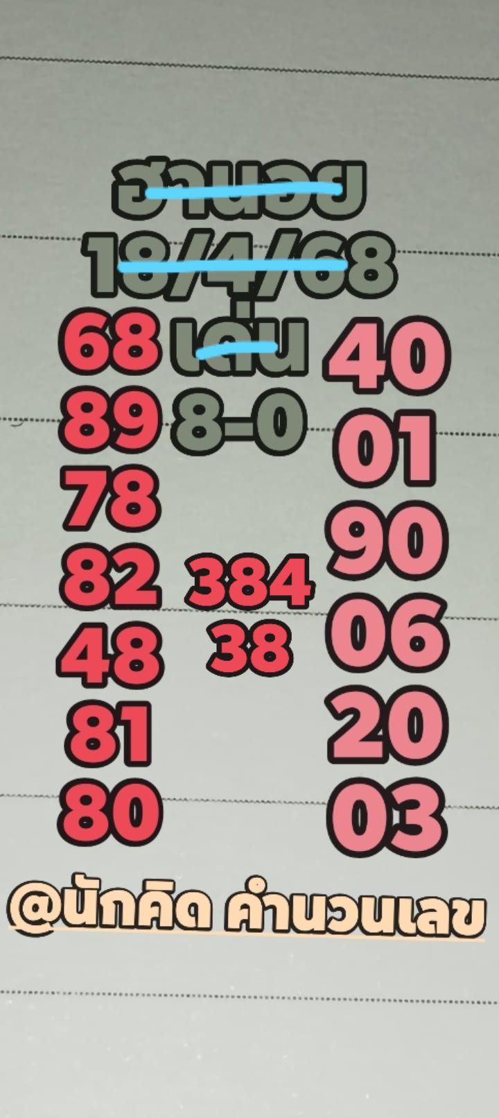 หวยฮานอย 18-4-68-8