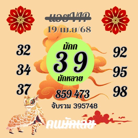 แนวทางหวยฮานอย 19/4/68-4