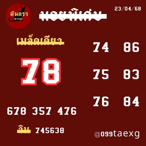 แนวทางหวยฮานอย 23/4/68