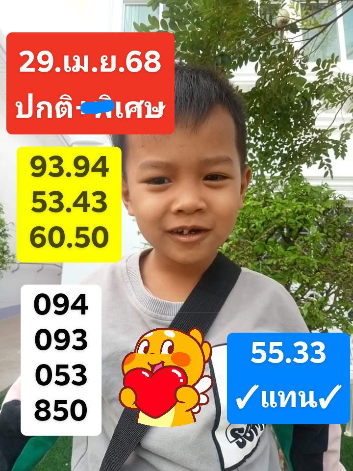 แนวทางหวยฮานอย 29/4/68