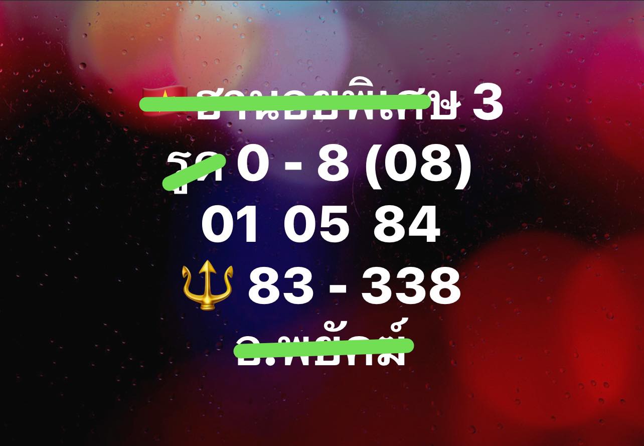 แนวทางหวยฮานอย 3/4/68