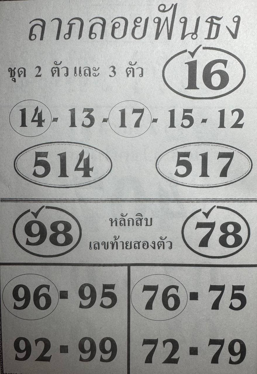 หวยลาภลอยฟันธง 16/5/68